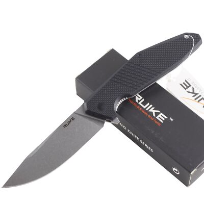 Ruike D191 Framelock Folding Pocket Knife RKED191B Black G10 Handle