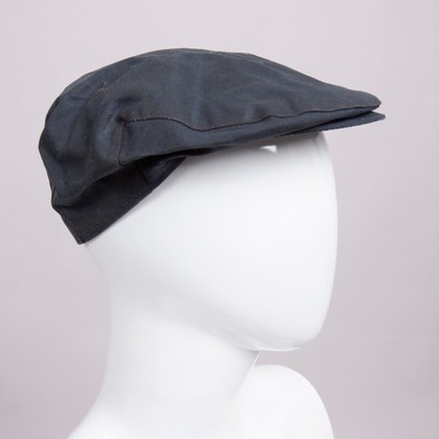 Barbour Men's Waxed Navy Flat Cap D584 Size 7 / 57 cm