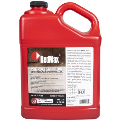 Case of 4 1 Gallon RedMax Synthetic 2 Stroke Cycle Oil w/ Fuel Stabilizer 50:1