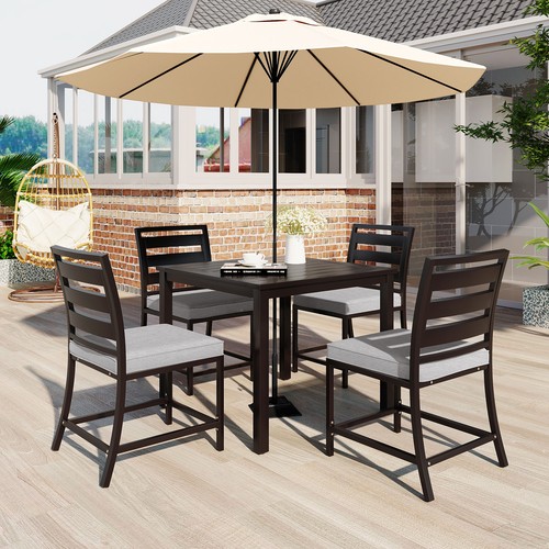 Dining Table Set With 4 Chiar & Umbrella Hole