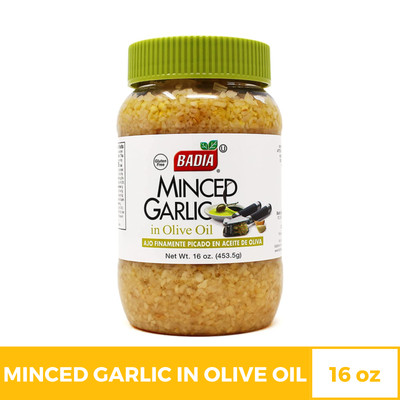 Badia Spices Minced Garlic In Olive Oil Poultry/Meat/Fish Seasoning Blend- 16 oz