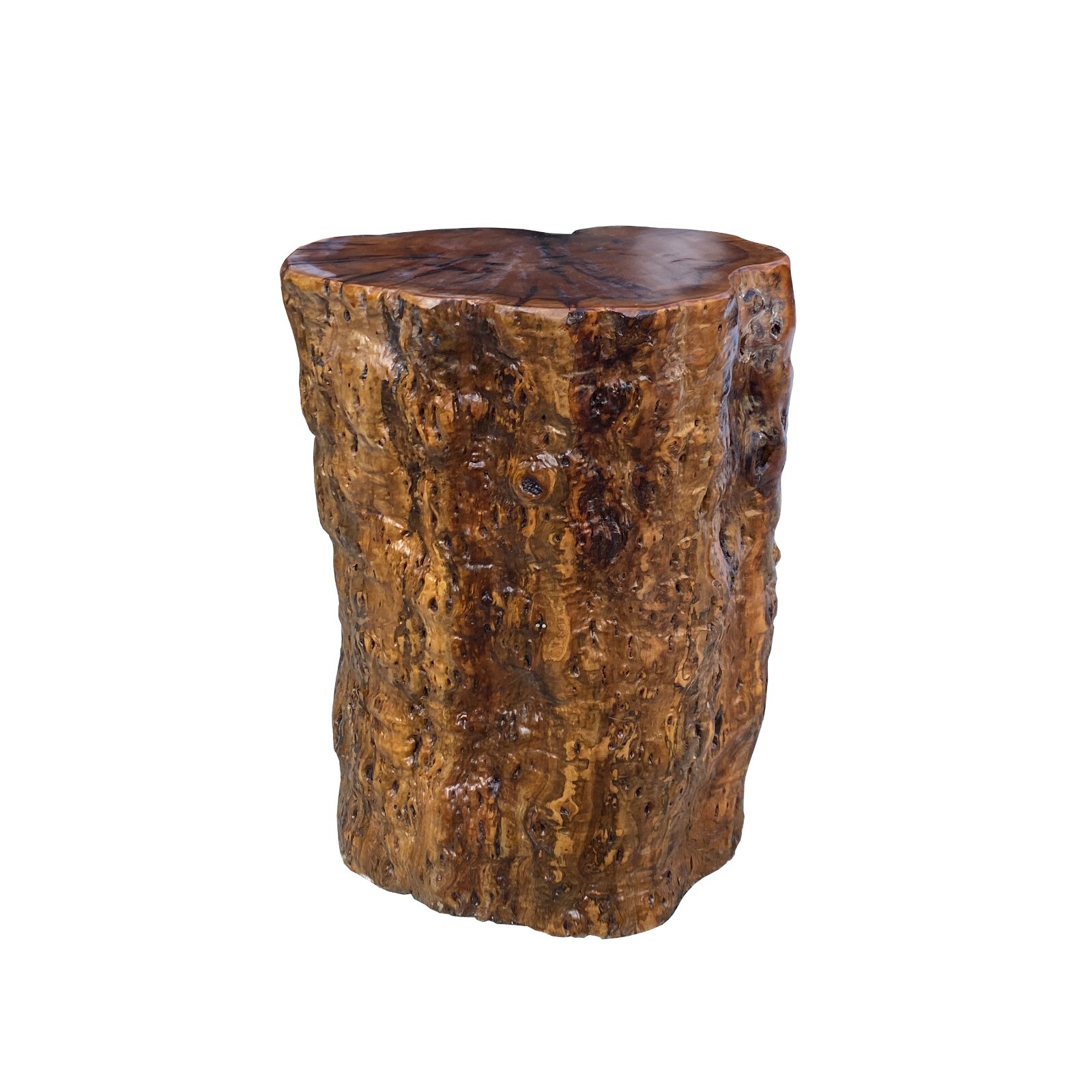 Raw Wood Rough Grain Finish Irregular Shape Short Stool Table cs7537S Raw Wood Rough Grain Finish Irregular Shape Short Stool Table cs7537S