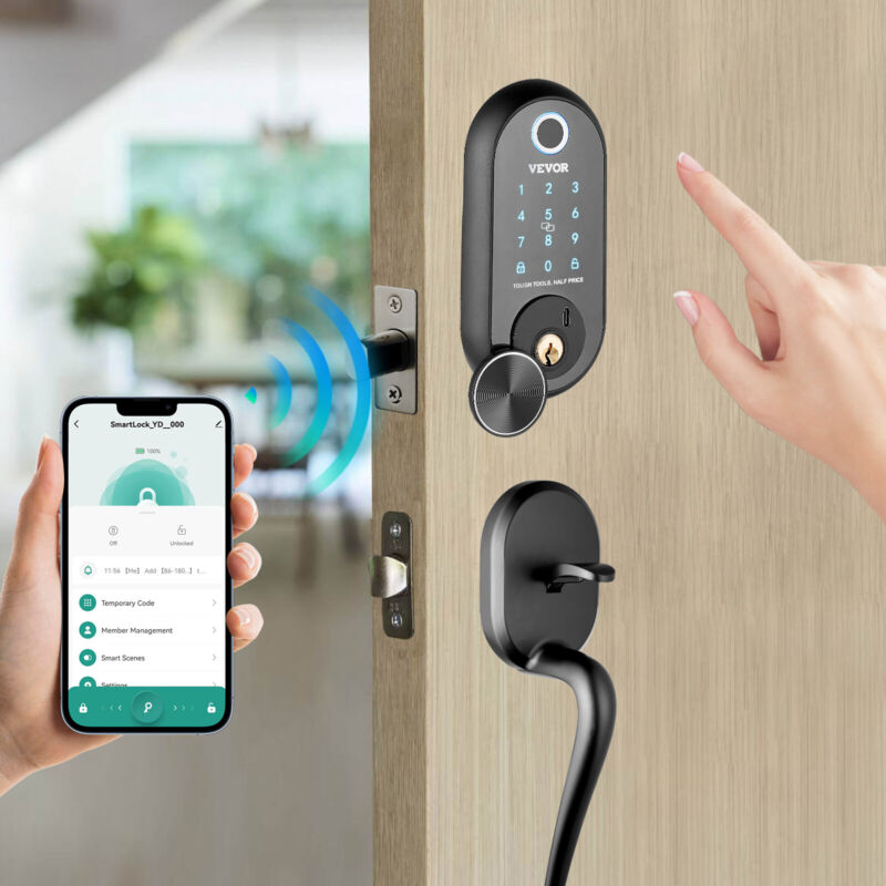 VEVOR Smart Lock 5-in-1 Fingerprint Smart Door Knob with Independent