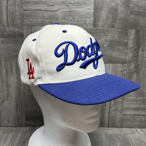 90’sビンテージ ★Los Angeles Dodgers 2Tone Cap Vintage 90s Los Angeles Dodgers Snapback Logo Two Tone Drew