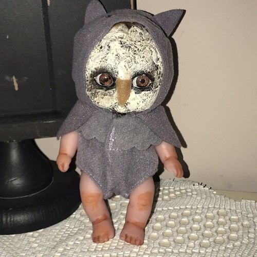 Howl Ooak Gothic Goth Baby Owl Horror Doll