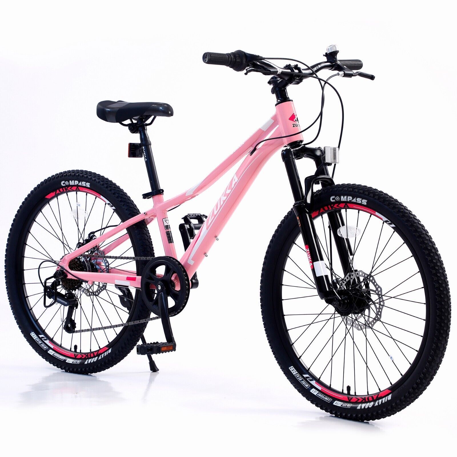 24 inch Mountain Bike for Girls & Boys Shimano 7-Speed Bike 