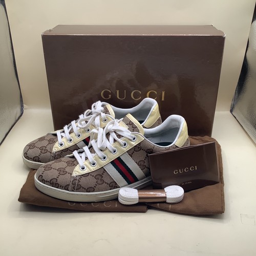 Gucci ORIG.GG/Patent Calf/ NS Nylon G Beige-EB/ G.WH/ Size