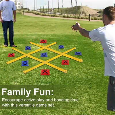 Travel-friendly Tic Toe Set Educational Family Game Portable Toss for Fun Yard