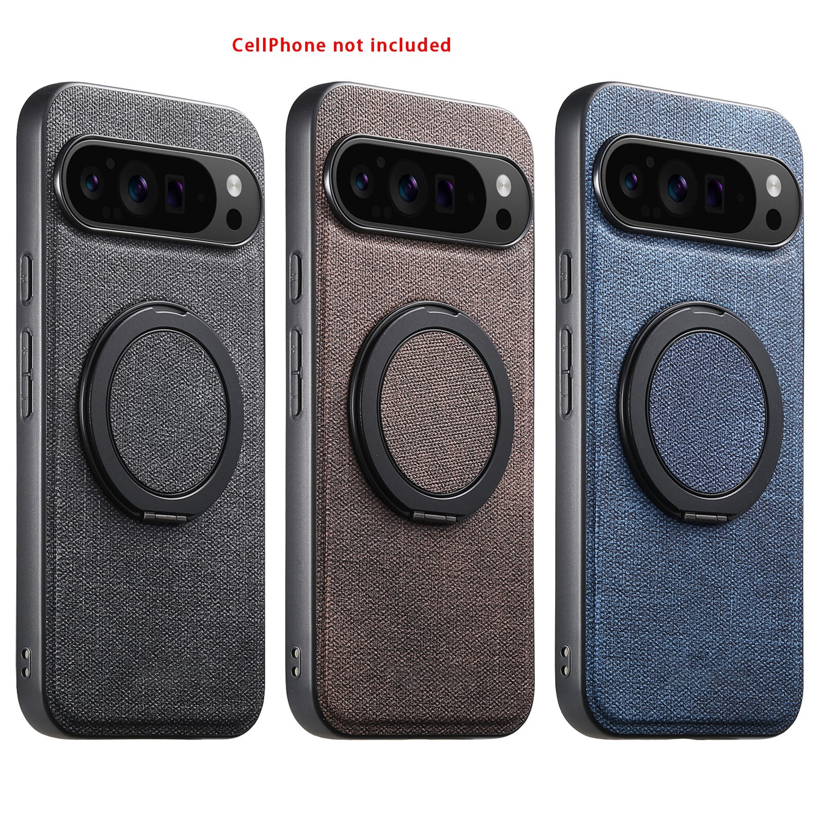 Protective Magnetic Denim Protective Case Featuring 360° Stand fits Pixel 9 Pro