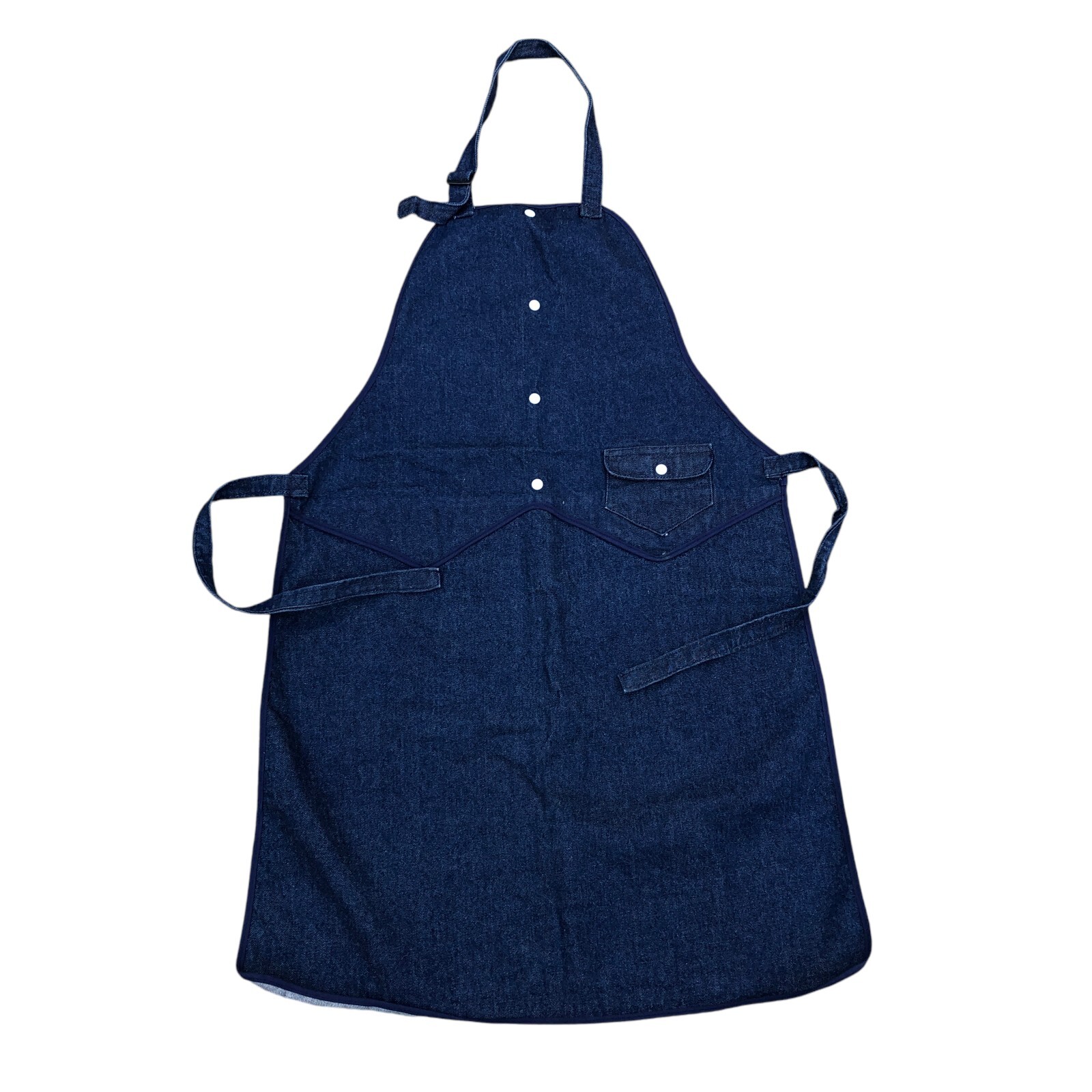 Denim Jean Apron Work Crafting Kitchen Blue 100% Cotton One