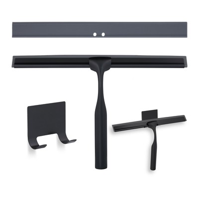 douchewisser rvs - zwarte trekker douche - douchetrekker - raamwissser met haak