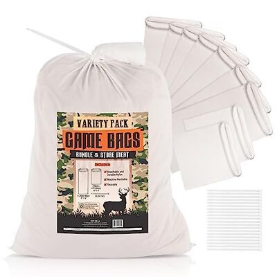 Variety Pack Game Bags for Meat - 8 Large & 2 Small Set