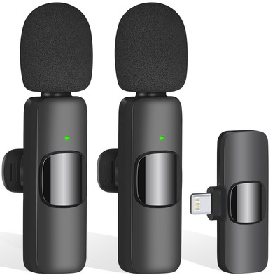Wireless Lavalier Microphone for iPhone, Mini Professional Wireless Lavalier ...