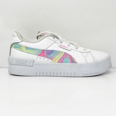 Puma Girls Jada Swirl 385472-01 Белая Повседневная Обувь Кроссовки Размер 11C