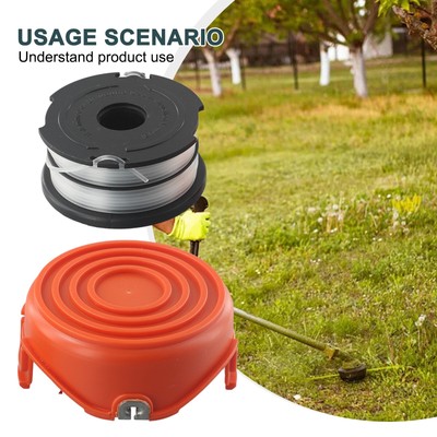 Rasentrimmer-Spulen-Set Für Black & Decker GL315 GL350 GL650 - Mit Kappe, Spule Und Schnur, 1,65 Mm