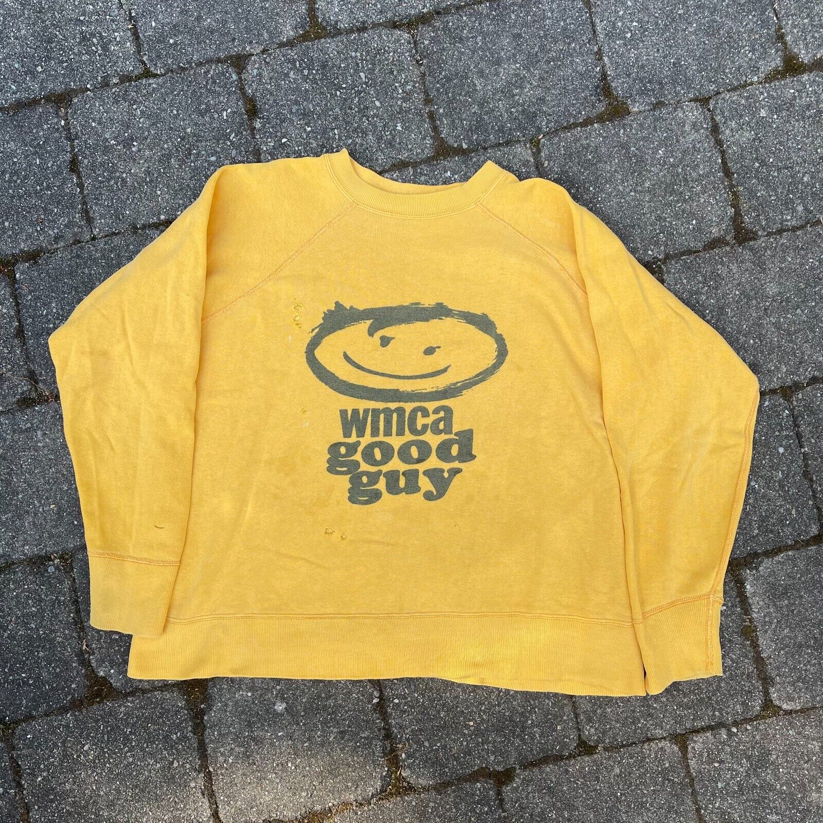 Vintage 1960s WMCA Good Guy Radio Sweatshirt Crewneck Faded Vintage 1960s WMCA Good Guy Radio Sweatshirt Crewneck Faded