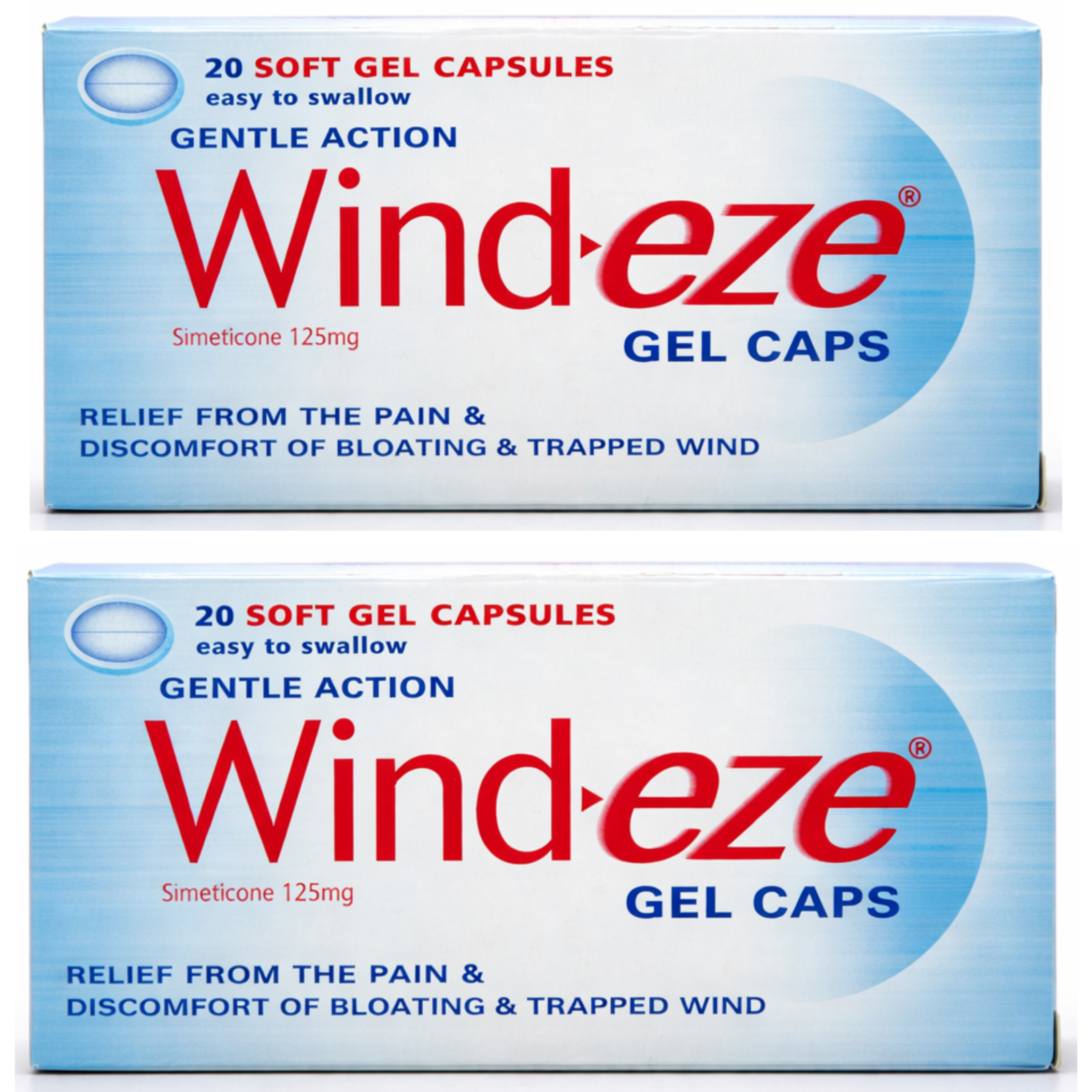 Wind-eze Gel Caps For Trapped Wind Discomfort of Bloating - 40  Gel Capsules