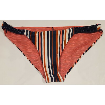 Rapsodia + Maaji Colorful Beaded Striped Bikini Bottoms M Medium