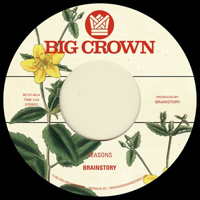 Brainstory - Seasons / Bye Bye (Black Vinyl 7'') BCR111 - (New) 0349223011111