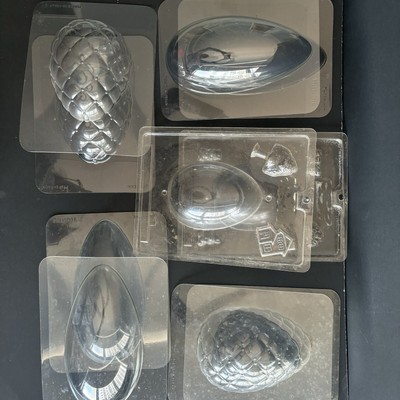 Martellato - Lot of 5 - 3D Chocolate Egg Molds w/mold For Chocolate Base