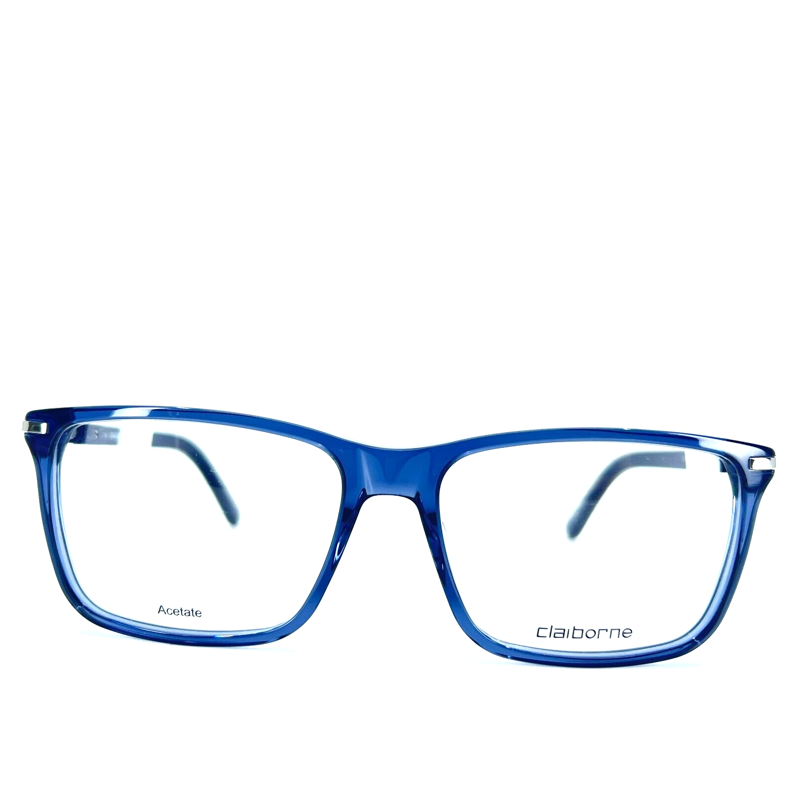 Claiborne CB318 OXZ Eyeglasses Mens Blue Rectangle Full Rim Frame 54 16 145 mm eBay