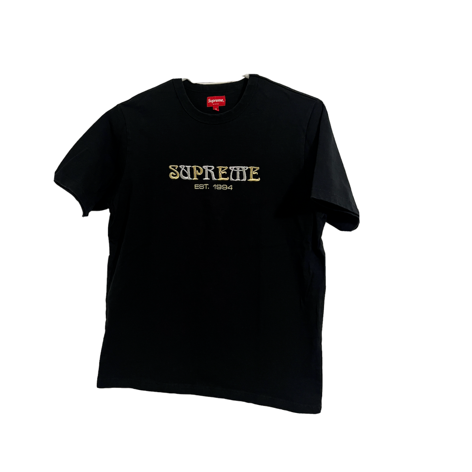 2018 FW18 SUPREME NOUVEAU BOX LOGO 1994 TEE SHIRT BLACK GOLD 2018 FW18 SUPREME NOUVEAU BOX LOGO 1994 TEE SHIRT BLACK GOLD