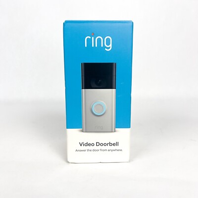 Ring Video Doorbell Smart Home Security Camera Wireless Satin Nickel - OPEN BOX