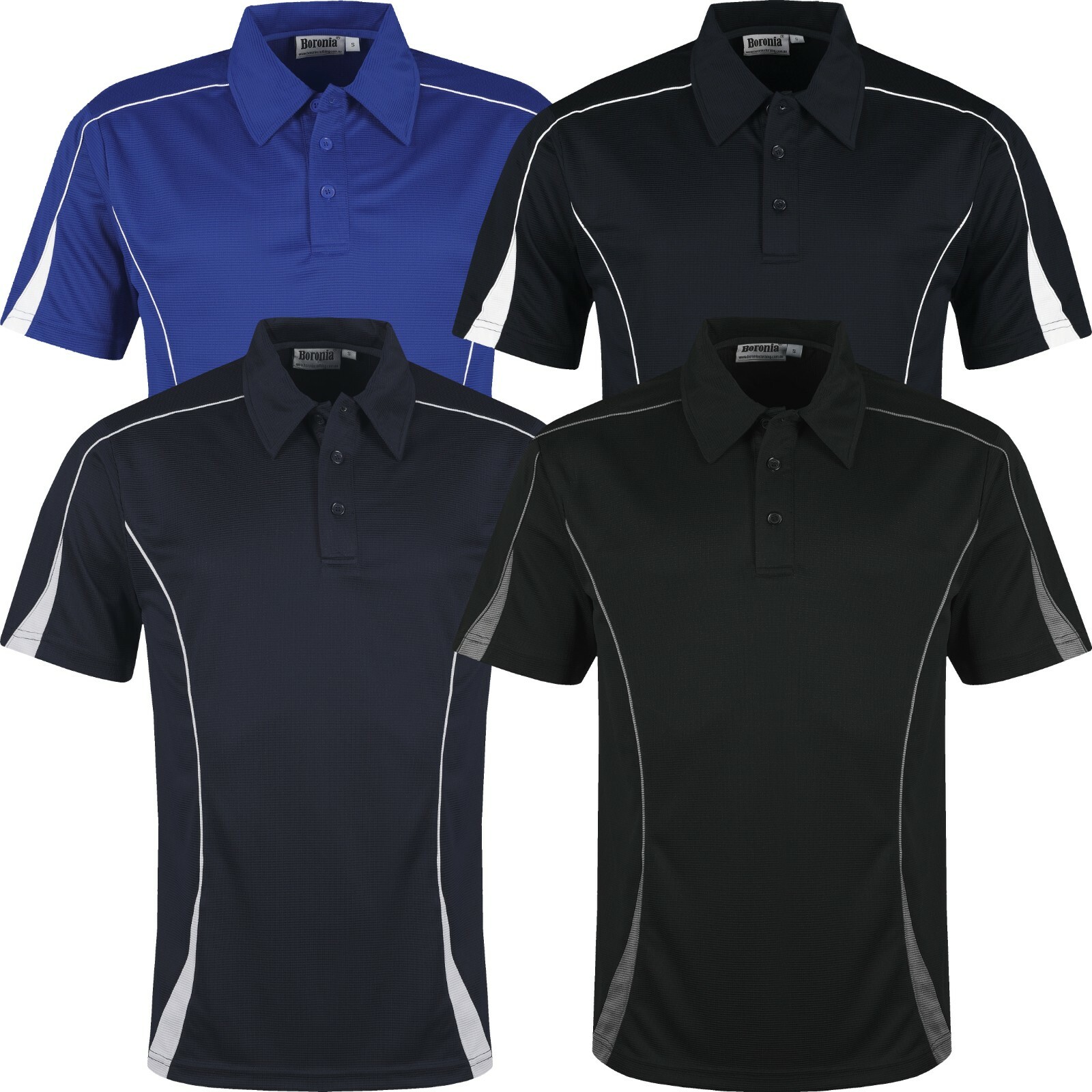 Mens Polo Shirts Breathable Short Sleeve Contrast Sports Anti Bacterial Top eBay