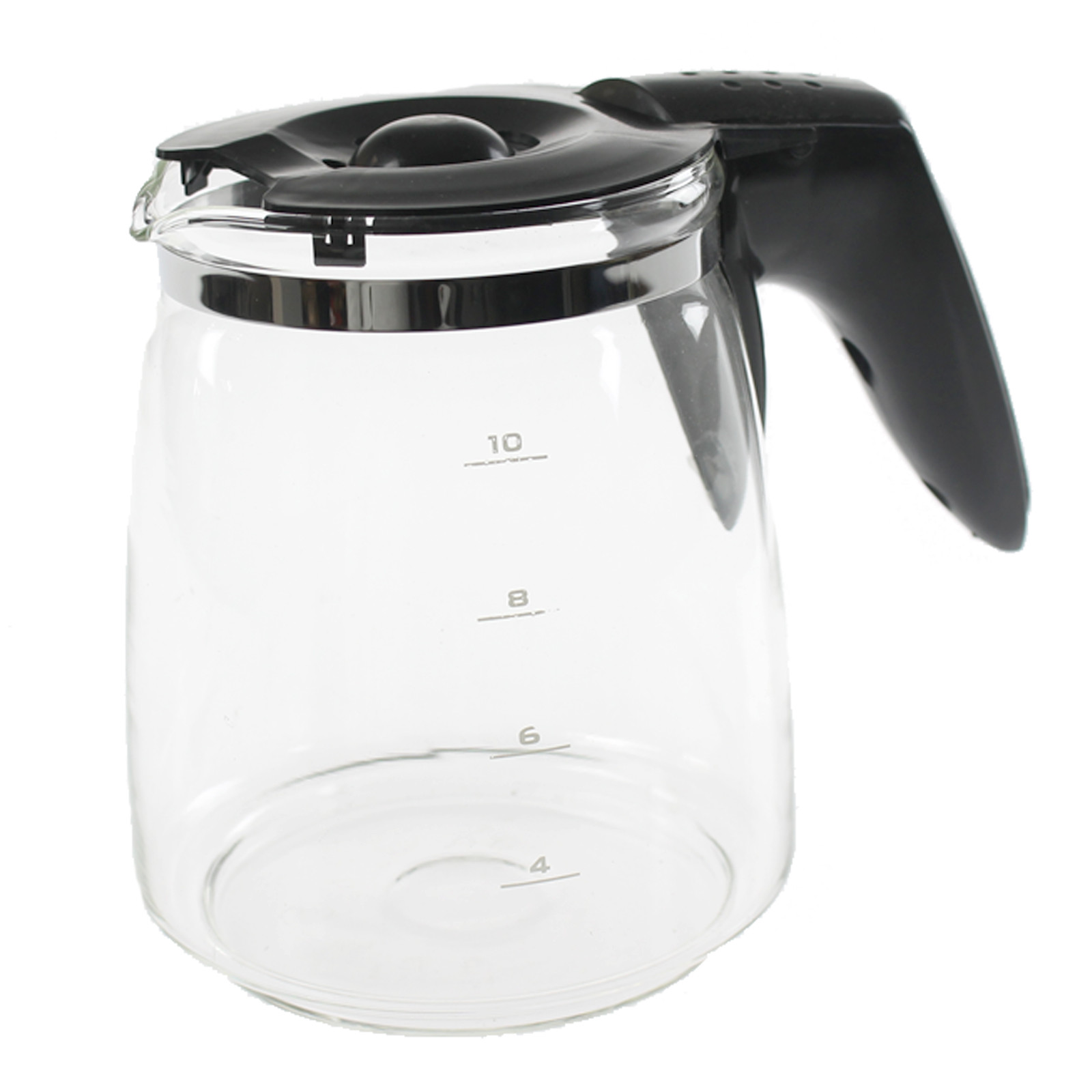 Glass Jug & Plastic Lid For Morphy Richards 47001 47002 47004 Coffee