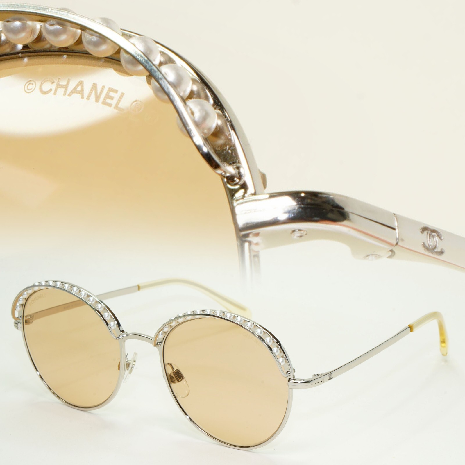 CHANEL シャネル 4247-H - サングラス フェイクパール Pearl ⁄ GP 衣料