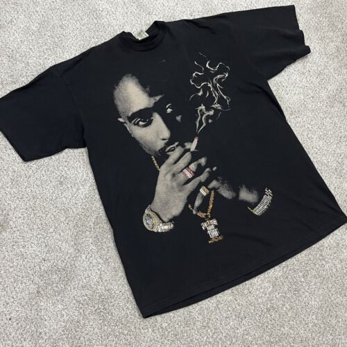 Tupac T Shirt 4XL Tall Black VTG 2000s Rhinestone Baggy 2Pac Tupac T Shirt 4XL Tall Black VTG 2000s Rhinestone Baggy 2Pac