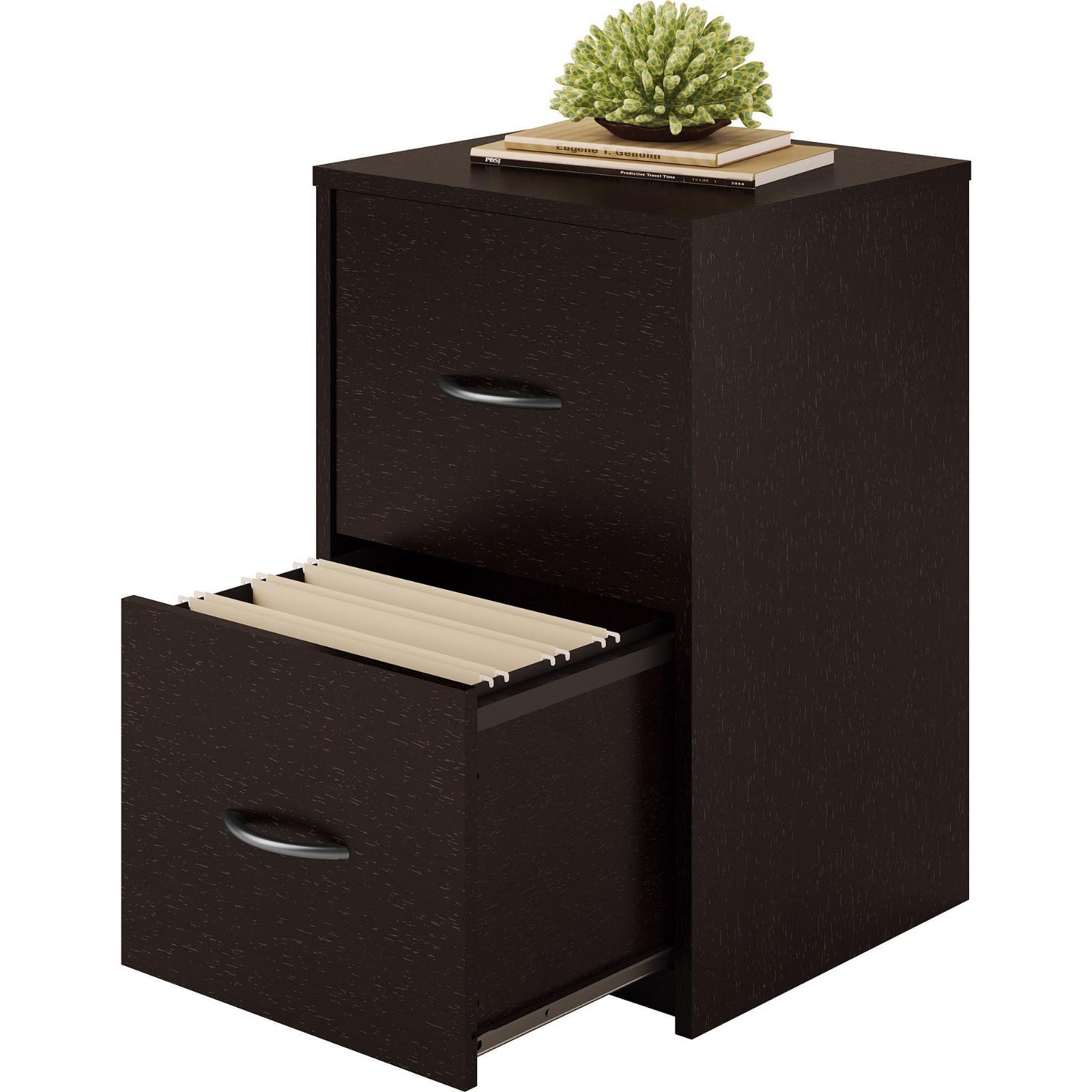 2 Drawer File Cabinet Office Storage Organizer Wood Filing
