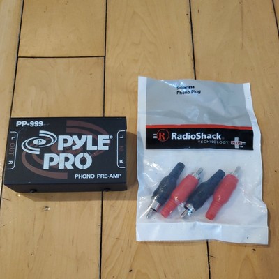 PYLE PRO PP999 Phono Turntable Pre-Amplifier and phone plug