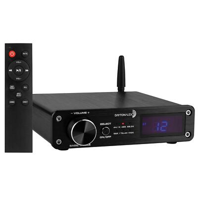 Dayton Audio DTA-PRO 100W Class D Bluetooth Amplifier with USB DAC IR Remote and