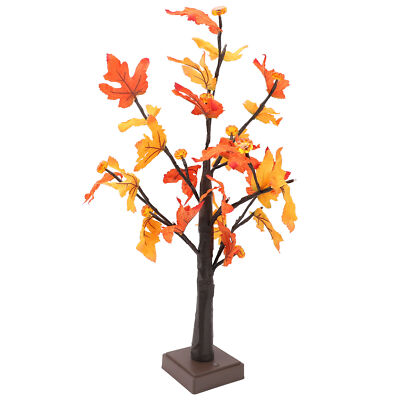 Artificial Fall Lighted Maple Tree 24 LEDs Timer Function Fall Decor Lights New