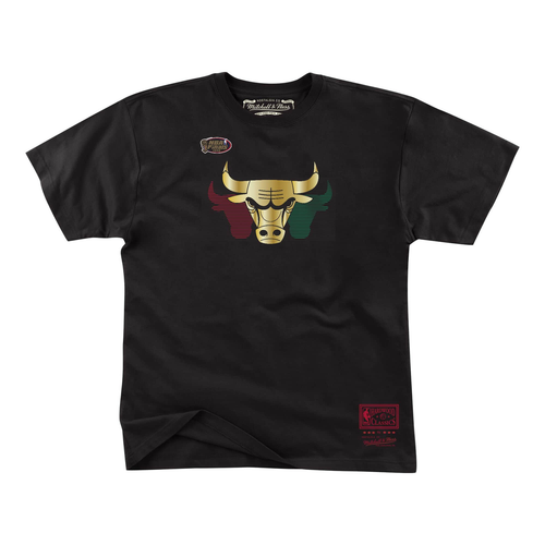 Mitchell & Ness Black NBA Chicago Bulls Неаполитанская золотая футболка в обертке - S