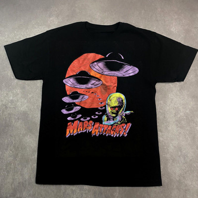 Mars Attacks Poster Gift Short Sleeve Tee Shirts For Adult Black