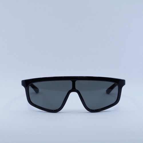 Pre-owned Gucci Gg1736s 001 Shiny Solid Black/grey 99-1-145 Sunglasses Authentic In Gray