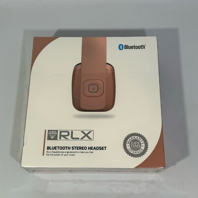 RLX - 100 RLX BLUETOOTH STEREO HEADSET Headphones Sealed New Rose Gold Pink