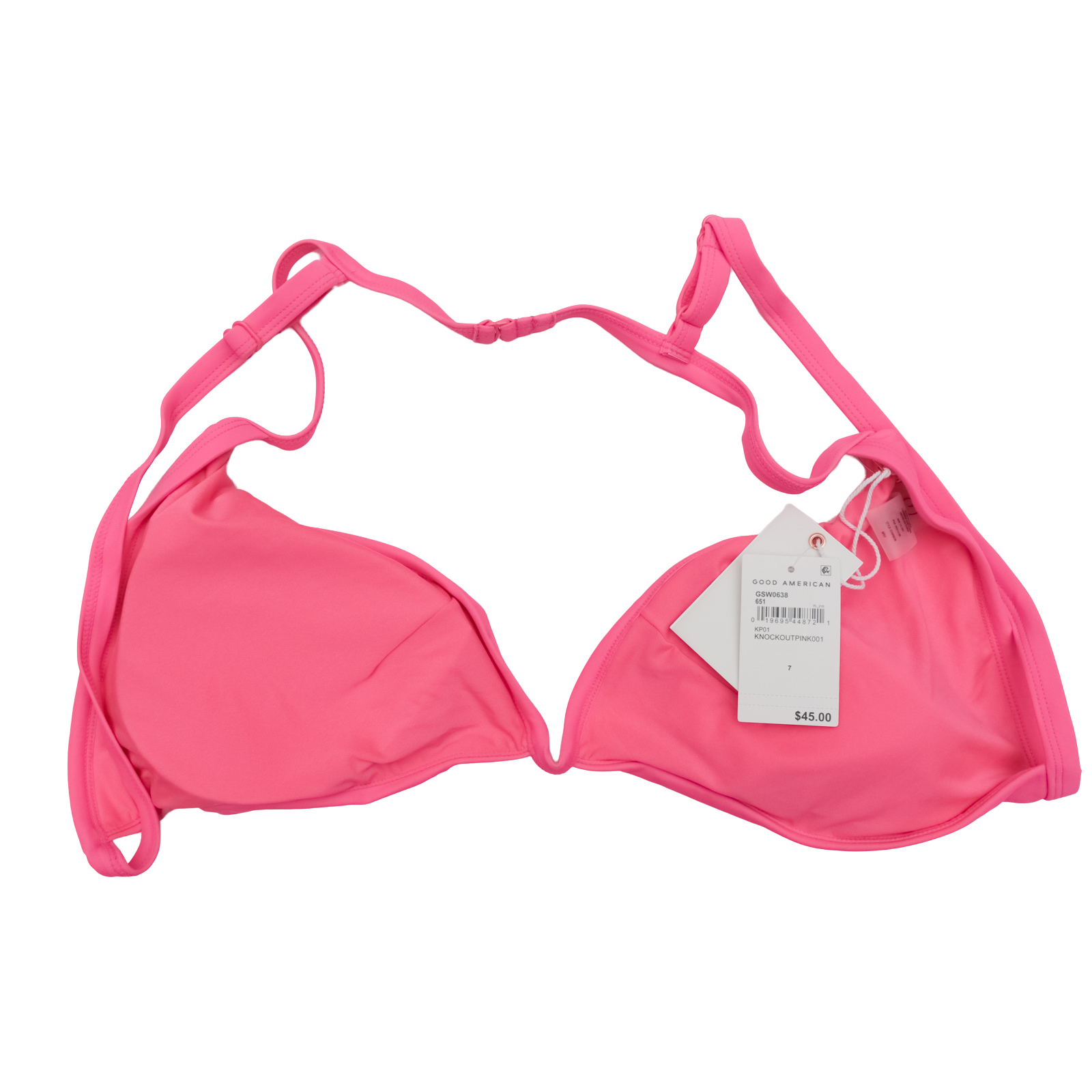 Good American Perfect Swim Top GSW0638 KNOCKOUTPINK001 Size 7 (4XL)