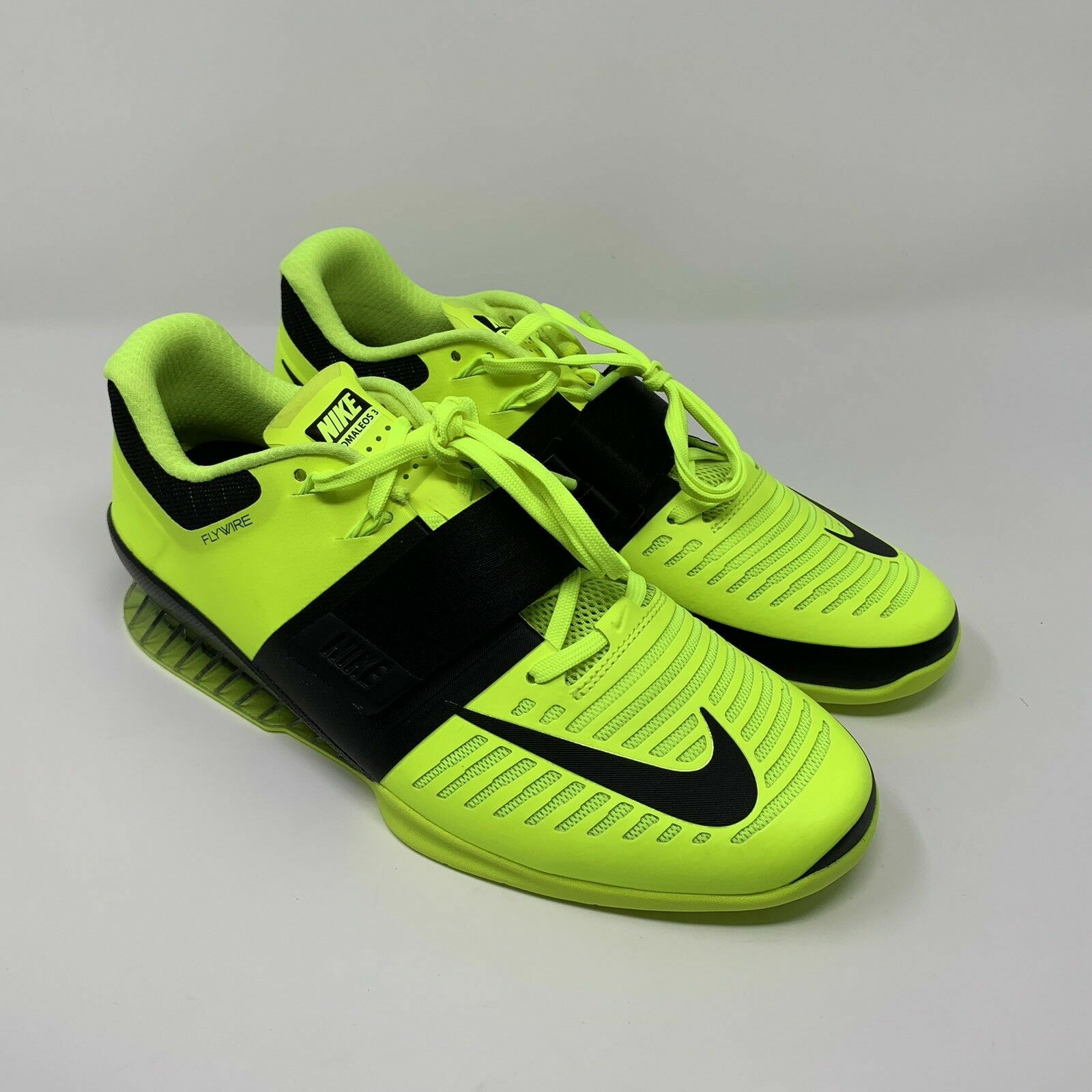 Nike Romaleos 3 da Uomo Volt / Nero Crossfit Potenza Sollevamento 852933-700 Sz | eBay