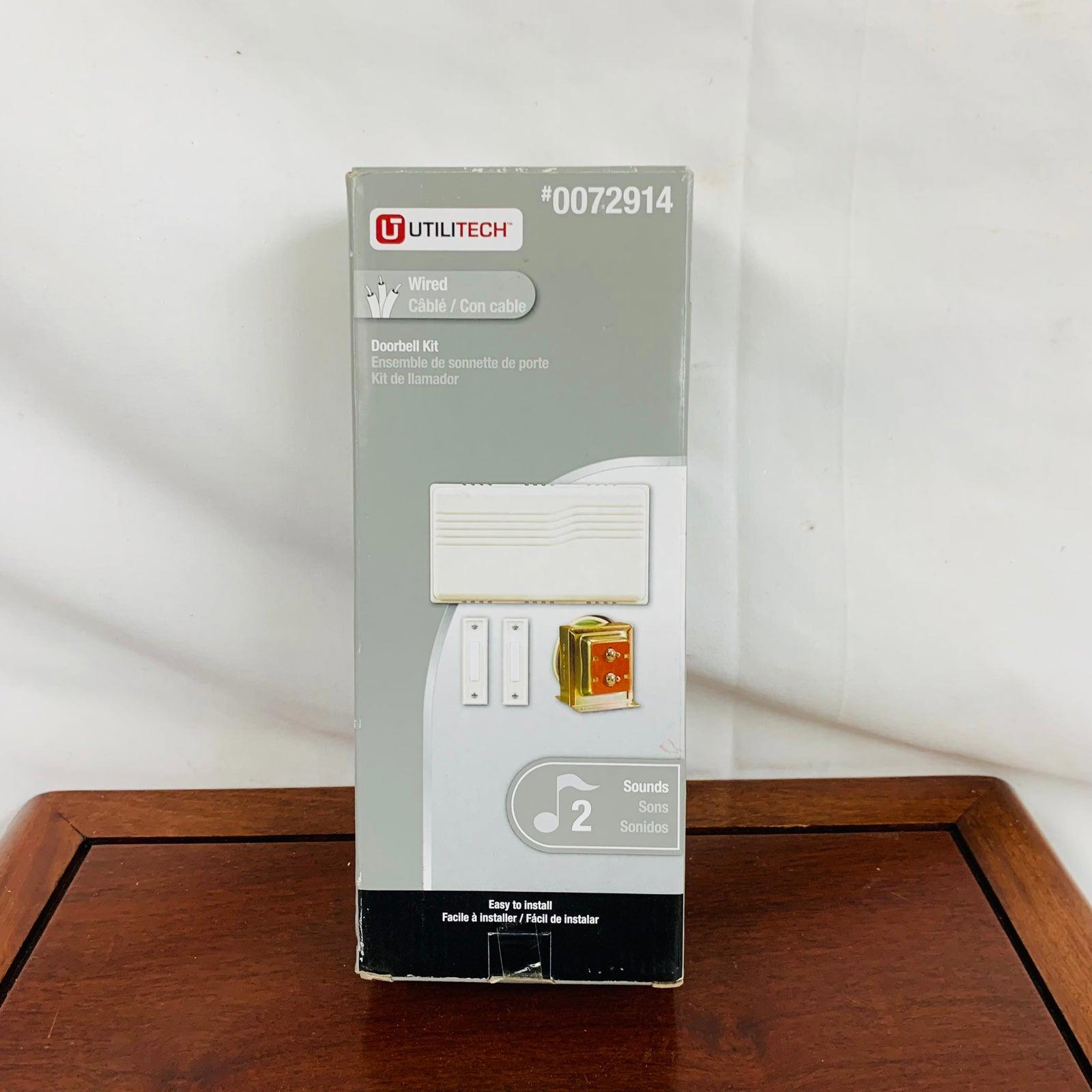 Utilitech Wired Doorbell Kit Easy to Install 2 Sounds
