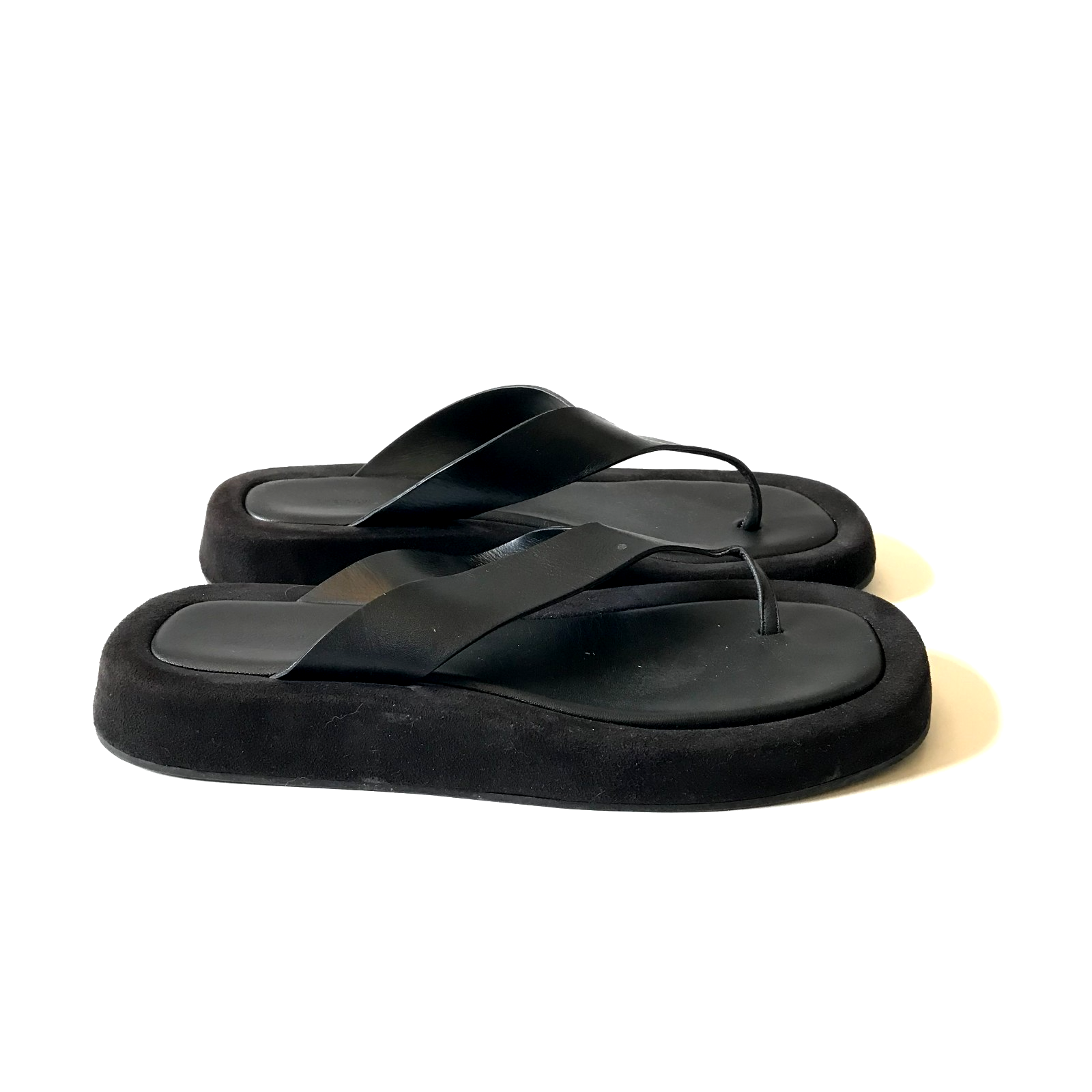 The ROW Ginza Leather Platform Sandals Flip Flops Womens 41.5 11.5