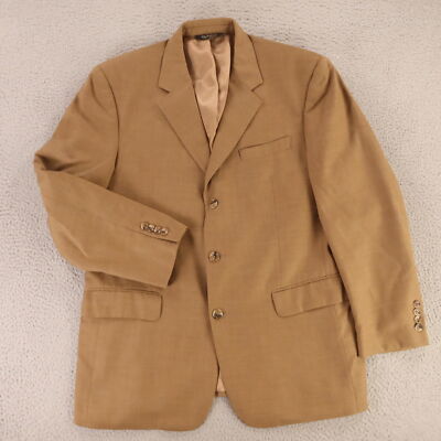 Jos A Bank Jacket L Brown 100% Worsted Wool Hopsack Blazer Jos A Bank Jacket L Brown 100% Worsted Wool Hopsack Blazer