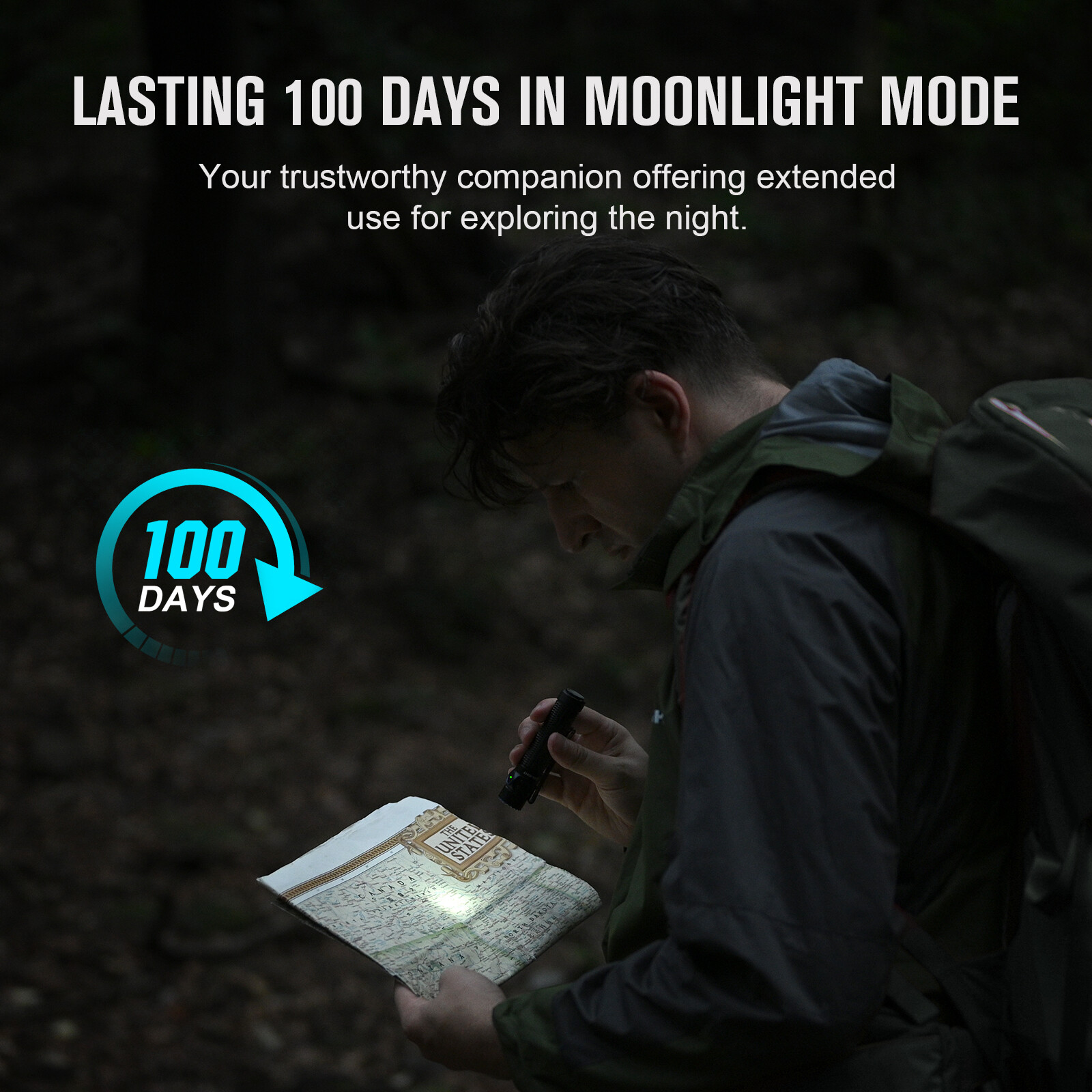 Olight Warrior Mini3 Tactical Flashlight pre-activated proximity sensor