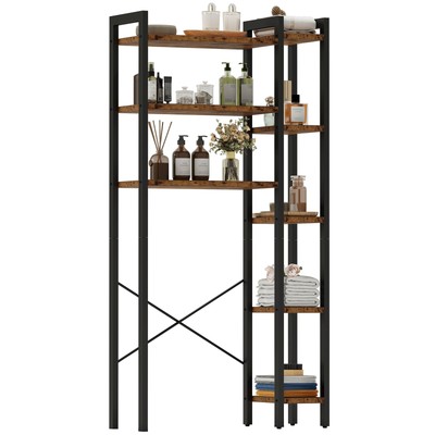 Over The Toilet Storage With 8titer Shelf Massstorage Side Storage Open Rack Fre