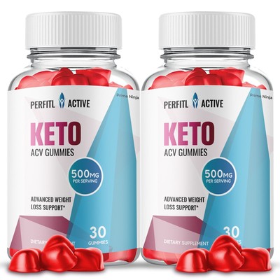 Perfitl Active Keto ACV Gummies, Perfitl Activ Max Strength Gummies (2 Pack)