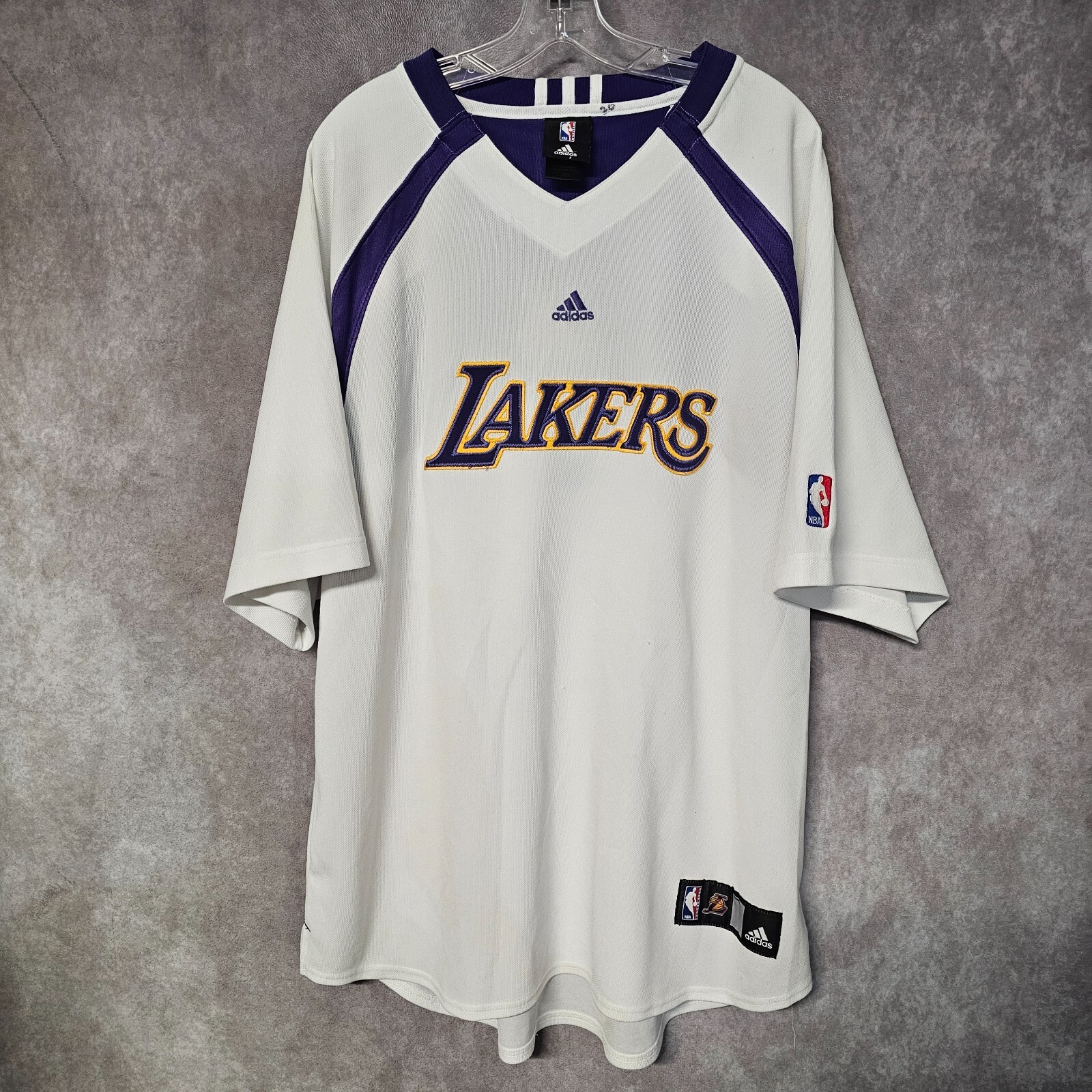 Los Angeles Lakers ゲームシャツ Men's Gold Los Angeles Lakers Hardwood Classics 2001-02
