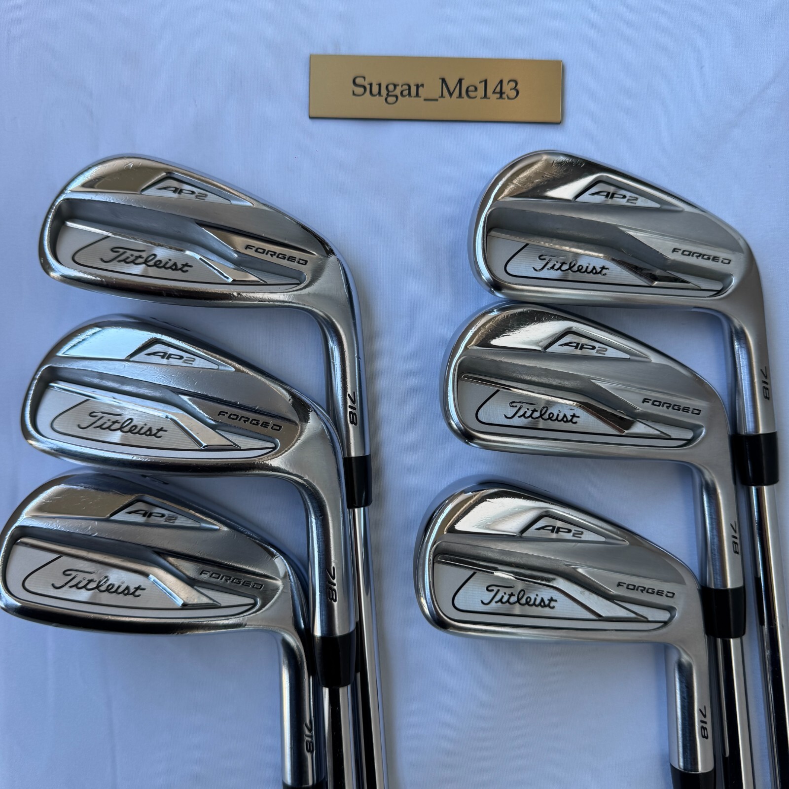 Titleist 718 AP2 Iron Set 6 Clubs 5-Pw AMT TOUR WHITE S200 Titleist 718 AP2 Iron Set 6 Clubs 5-Pw AMT TOUR WHITE S200