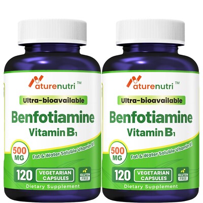 120/240/360 Veg Capsules - 500mg Benfotiamine - Fat Soluble Thiamine Vitamin B1
